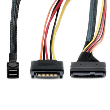 0,5 M/1.5 Jalga Mini SAS SFF 8643, et U. 2 SFF-8639 Cable 15 Pin Emane SATA Pesa SSD Juhe Traat 12Gb/S
