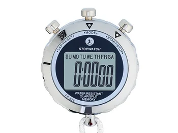 1/100 Teine Stopper Galvaniseeritud 2 Ringi Jagatud Mälu Sport Chronograph Stop-watch LCD Digitaalne Taimer-Loendur Vaadata Alarm