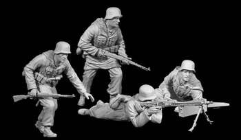 1:35 Suhe Die-cast Vaik II maailmasõda saksa Armee 4 Inimest on Vaja Koondada Ja Värvi Ise