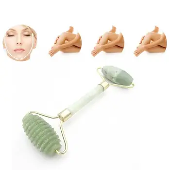 1 Tk Massager Näole Jade Rull Roheline Loodus Jade Kivi Anti Kirtsutama Nägu Salenemisele Tööpink Keha Kaela Lõõgastuda Ilu Vahend