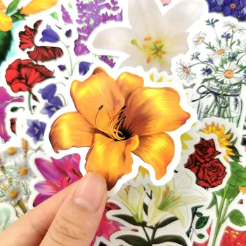10/50tk/Lillede Plant Roos Lily Sun Flower DIY Kleepsud MÄNGUASJA Kitarr Külalisteraamatusse Rula Lumelaua Sülearvuti Pagasi