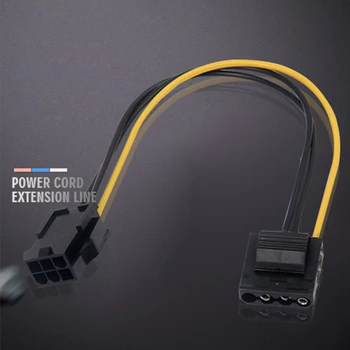 10 Tk Molex PCI-E Power Adapter IDE-4Pin 4 Pin Female 6 Pin Emane 6Pin Graphics videokaart Converter Cable