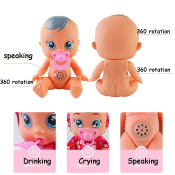 10 Tolli Elektripliit Rebimine Nukud Looma Ükssarvik Beebi Mänguasi Täielikult Silikoonist 8 tolline Baby Doll Joomine Üllatus Bebe Nukk Lastele Kingitus
