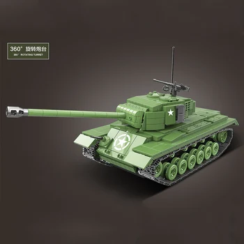 1013PCS USA Pershing M26 Sõjalise Rasked Tankid ehitusplokid Kokkupanek Sõjaväe Tank Haridus Valgustada ehitusplokid mänguasjad