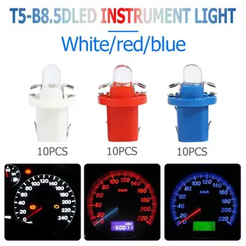 10tk T5 B8.5D LED Car Light Auto Armatuurlauale Vahend Lambid