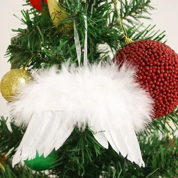 10tk Valge Vintage Sulg Tiiva Armas Chic Angel Christmas Tree Teenetemärgi Rippuvad Ornament Home/Partei/Pulm Kaunistused