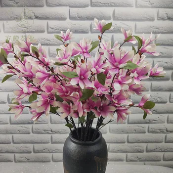 11 juhid väikeste magnolia kunstlik siidist lilled pulmapidu decorationHome Aed Õie Paigutus Lill Filiaal