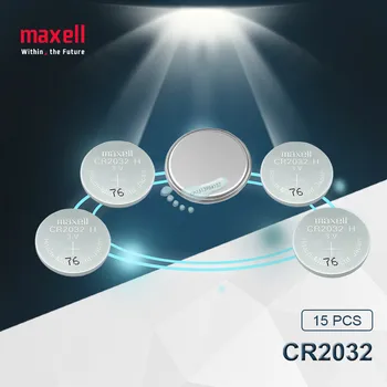 15pc maxell originaal brändi uue patarei cr2032 3v nööpelement mündi patareide kohta vaata arvuti mänguasi, kaugjuhtimispuldi cr 2032