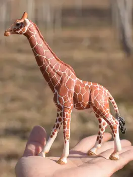 17cm Naine Aafrika Kaelkirjak Wild Life Kujukeste Mänguasi PVC Mudeli rakendamine Arvandmed Kogumise Mänguasjad Lastele Kingitus Loomade Hallituse