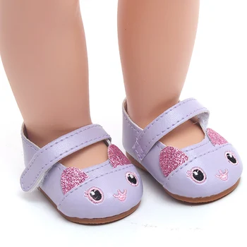 18 tolline Tüdrukute nukk kingad Armas beebi peace kassi kingad Ameerika uus sündinud tarvikud Beebi mänguasjad sobivad 43 cm baby s147