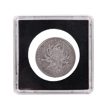 1tk 4.8*4.8 cm Mündi Läbipaistev Konteiner Square Mündid hoiukarpi Ekraan Akrüül-Box Mündi Omanik