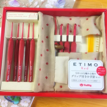 1TK Jaapan Tulbi ETIMO Punane Heegelnõel 1.8-6.5 mm Alumiinium Vaik kudumisvardad Originaal Autentne Imporditud Jaapani