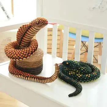 1tk Simulatsiooni Cobra ja Python Snake Palus Mänguasjad Nukud, Pehmed Loomade Täistopitud Mänguasi Lastele Laste Naljakas Sünnipäeva Jõulud Kingitus