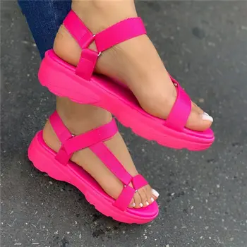 2021 Naistele /suvel Uus Soft-tõsta Non-slip Platvorm Sandaalid Vaht Tald Vastupidav Sandaalid Daamid Väljas Beach Zapatos De Mujer 35-43