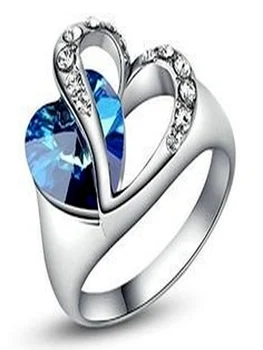 2021 Trend Südames Ookeani Südame-Kujuline Crystal Naiste Engagement Rõngad abielusõrmus Bijouterie Naiste Ehted Sõrmused Naistele