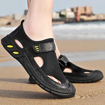 2021 Uus Mood Kerged Vabaaja Jalats Meeste Beach Sandaalid Suvel Gladiaator Meeste Sandaalid Väljas Wading Kingad Hingav Meeste Kingad
