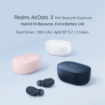 2021 Xiaomi Redmi AirDots 3 Kõrvaklapid AptX Hübriid Vocalism Traadita Bluetooth-5.2 Mi Tõsi, Peakomplekt, CD tasemel helikvaliteeti