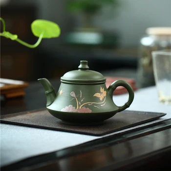 230CC Tõeline Käsitöö Roheline Veekeetja Yixing Lilla Savi Teekann Puer Tee Set Kung Fu Zisha Teaware Tasuta Shipping