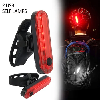 2tk USB-Ise Valguse Lambid Jalgratta LED Esi-Tagasi Tagumised tagatuled Jalgrattasõidu Ohutus Hoiatus Kerge Veekindel Jalgratta Lamp