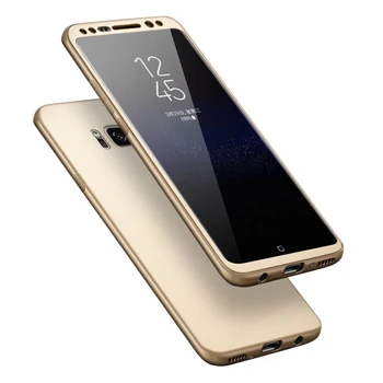 360 kraadi kogu keha PC Phone Case for Samsung galaxy S8 S9 S10 Pluss Juhtudel + Karastatud klaas Fundas Hõlmab Galaxy Märkus 10 Pro
