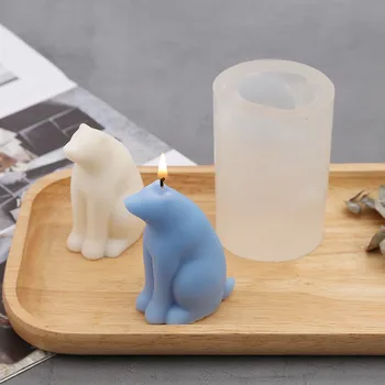 3D jääkaru Küünal Hallitusseened DIY Mänd, Silikoon Aroomiteraapia Küünla Hallituse Käsitsi valmistatud Seep Teenetemärgi Fondant Kook Vormi
