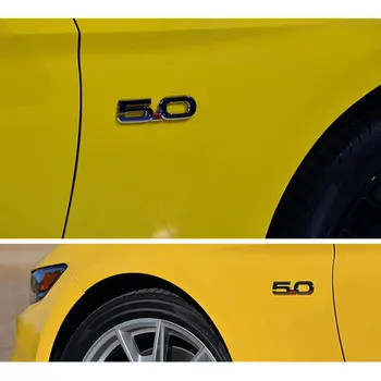 3D Kleebis 5.0 Embleemi Heakskiidu Silt Külgedega Märgi, Teenetemärgi Ford Mustang Auto Pool Poritiiva Trunk Trim Decal Must Hõbedase