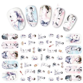 3D Kleepsud Küüned Lihtne Ilu Tüdruk Tööstusdisainilahendused Nail Art Kaunistused Foolium Kleebised Wrapid Maniküür Tarvikud Decoraciones