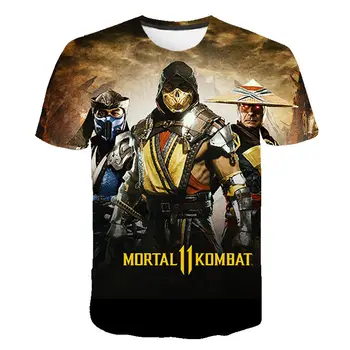 3D Mortal Kombat 2021 Võitlus T-särk Meeste Mäng Laste Lühikesed Varrukad Poisid Tüdrukud Laste Tops