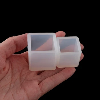 3D Ruudukujuline Läbipaistev Vaik UV-Epoksü Cube Hallitusseened Crystal Square DIY Käsitöö Decor Silikoonist Vormi Ehted Ripats Tegemise Vahendid