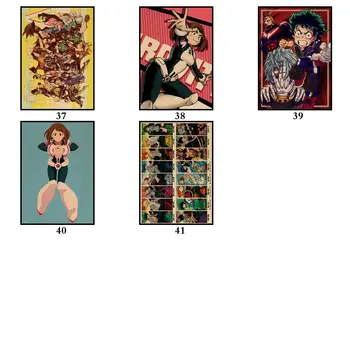 41 Kujunduse Anime Minu Kangelane akadeemiliste Ringkondade Kraftpaper Plakat Cartoon Abstraktse Maali Väljamõeldud Seina Kleebis Kohvi Maja Bar 1