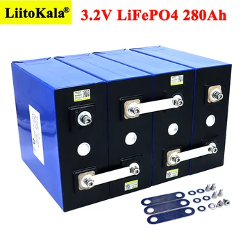 4TK Liitokala 3.2 V 280Ah lifepo4 Aku DIY 12V 280AH Laetav pack Electric Car RV Solar Energy Storage System