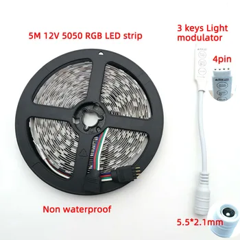 5M 12V LED lamp 5050 60leds/m RGB RGBW RGBWW Veekindel LED-Kapp kerge Puhkus Kodu Kaunistamiseks Paindlik Lindi valgustus