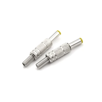 5tk Metallist 5.5*2.1 5.5x2.1mm/5,5 mm*2,5 mm 5.5*2.5 mm DC Mees Jack Plug Adapter Connector Pistik Kollase Peaga