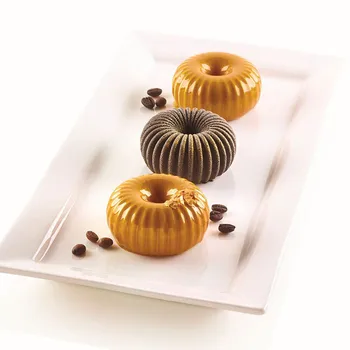 6 Süvend Spiraal Sifonki Mousse Kook Silikoon Hallituse Šokolaadi Dessert Kujul Toidus Hallituse Bakeware Kook Kaunistus, Küpsetamine, Tööriist