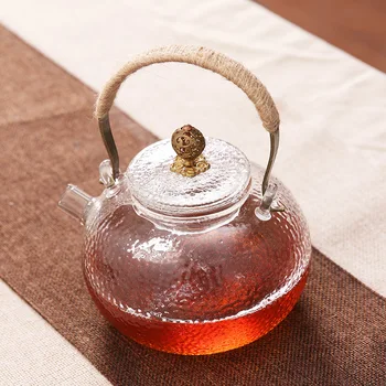 700ml kuumakindel Borosilica Klaasist Teekann, Vasest Kaane Käepide Jaapani Stiilis Kuumutatakse Konteiner Kohvi Tea Maker Pott