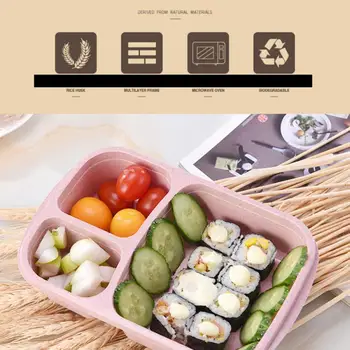 800-1000ml Salat Bento Box Nisu Õled lekkimiskindlates Bento Lunch Box Suure Mahutavusega Toidu Dinnerware Omanik kontoritöötaja