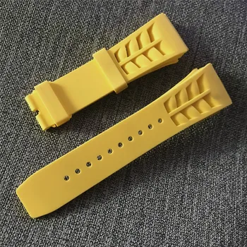 Algne kvaliteet Imporditud Laadi värvilisi Silikoon Kummist 20mm Watchband Richard Watch Mille Rihm bänd liblikas lukk