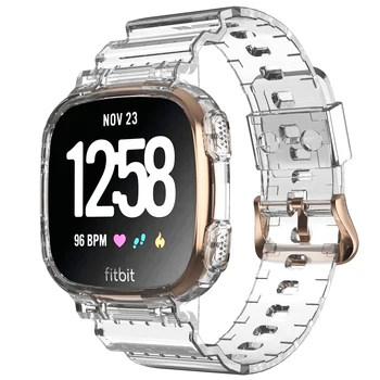 AN Läbipaistev Watchband jaoks Vastupidi 3 TPÜ Turvavöö Fitbit Vastupidi 3 Smart Watch Tarvikud Rihm