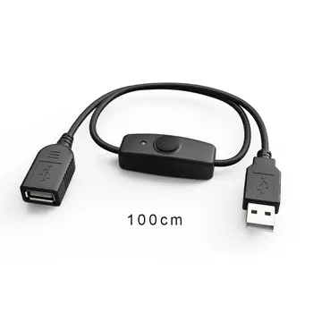 Andmete Sünkroonimine USB 2.0 Extender Juhe, USB pikendusjuhet, Millel on OFF Lüliti LED Indikaator Vaarika Pi ARVUTI USB Ventilaator LED USB Lamp