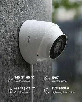 ANNKE 4TK Ultra HD 5MP POE Kaamera Väljas Sise-Ilmastikukindel Security Network Bullet EXIR Öise Nägemise e-Posti Märguanne Kaamera Kit