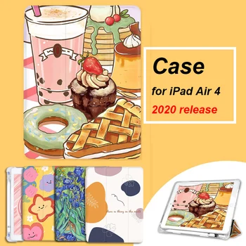 Armas Case for iPad Õhu 4 2020. Aasta Koos Pliiatsi Hoidja A2072 A2316 Tri Fold Tagasi Seisma Tablett Smart Cover Case for iPad Õhu 10.9