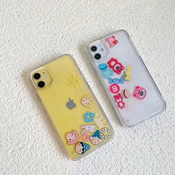 Armas Karikatuurid Karu Telefon Case For iPhone 11 Pro Max 8 8Plus 7 7Plus 12 Pro SE 2020 X Xs Max XR Glitter raba Pehme tagakaas