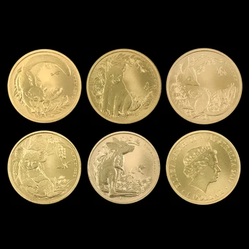Austraalia 1 Dollar täielik Komplekt 5 tk Ehtne Originaal Mündid Reaalne Väljastamise Kogumise Mündid Unc koos Albumi 2011