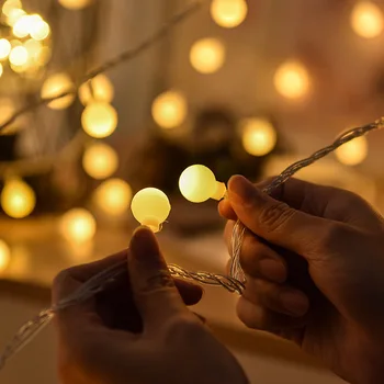 Ball Light String LED Laterna String jõulupüha Valgustus Teenetemärgi Väike Laterna LED Palli Lamp Sisekujunduses Valgustus
