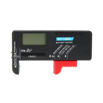 BT-168 AA AAA 9V 1,5 V LCD Värv Kodeeritud Arvesti Näitab Digitaalne Tester Aku Detektor Võimsus Diagnostiline Vahend Volt Checker