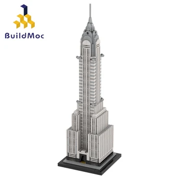 Buildmoc Looja Vaatamisväärsus Hoonete Linna Silueti Chrysler Maja New Yorgi Pilvelõhkuja Arhitektuur Streetview Ehitusplokid Mänguasjad