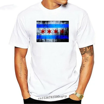 Chicago Lipu Meeste T-Särk Kõrge Kvaliteediga Trükitud Tops Hipster Tees T-ShirtPersonalized T-Särk T-Särk