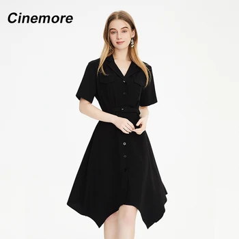 Cinemore Naine, Pikk Särk, Kleit Poole korea Riided Blue Kleidid Kevad Suvine mood Särk kleidid naistele 2021 Q92269