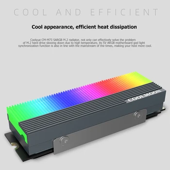 COOLMOON CM-M7S M. 2 ARGB SSD Heatsink Külmik 2280 Solid State Kõvaketas Radiaator soojushajutamise Pad SSD Heatsink