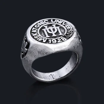 Cthulhu Mütoloogia Miscatanic Ülikooli Ringi Meeste Retro Stiilis Kooli Embleem Ringi Juhatuse Mäng Magic Ring Ehted